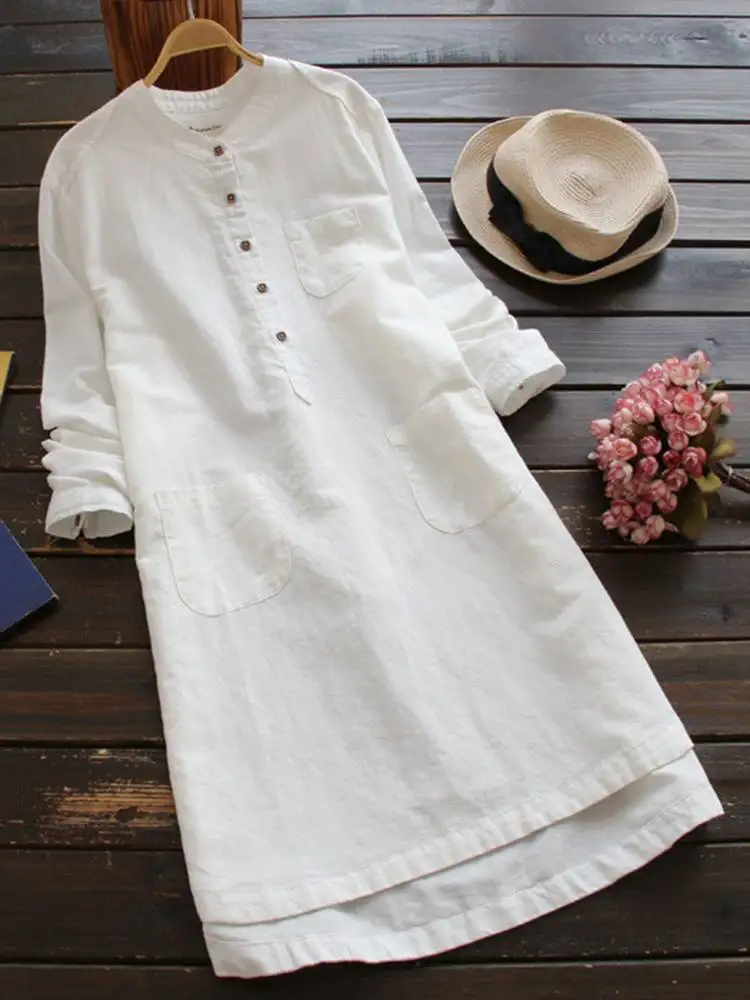 2022 ZANZEA Women Vintage Long Sleeve Dress Buttons Cotton Mini Shirt Dresses Summer Spring Casual Short Vestido Loose Long Top
2022 ZANZEA Women Vintage Long Sleeve Dress Buttons Cotton Mini Shirt Dresses Summer Spring Casual Short Vestido Loose Long Top