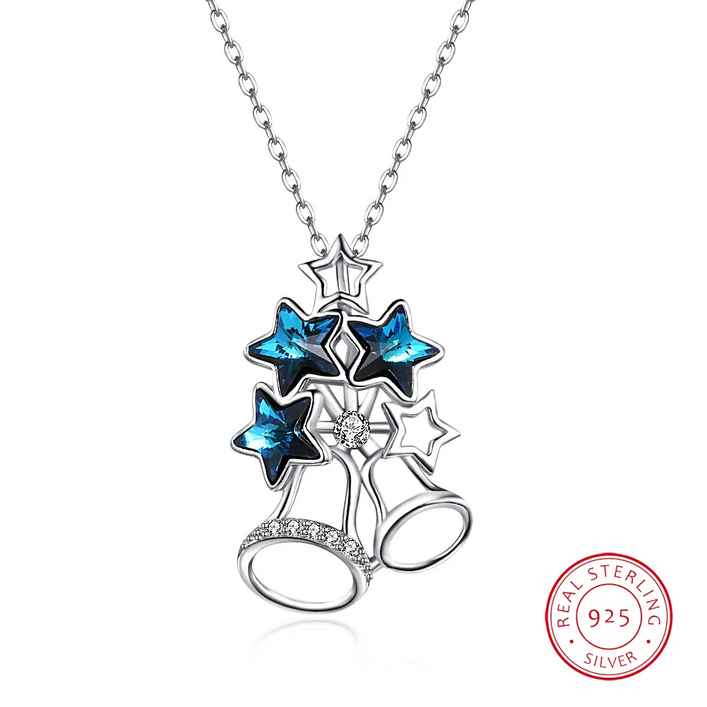 Sterling Silver Christmas Bells Personalized Crystal Pendant Necklace for Women Valentine's Day Anniversary Gift Fine Jewelry
Sterling Silver Christmas Bells Personalized Crystal Pendant Necklace for Women Valentine's Day Anniversary Gift Fine Jewelry