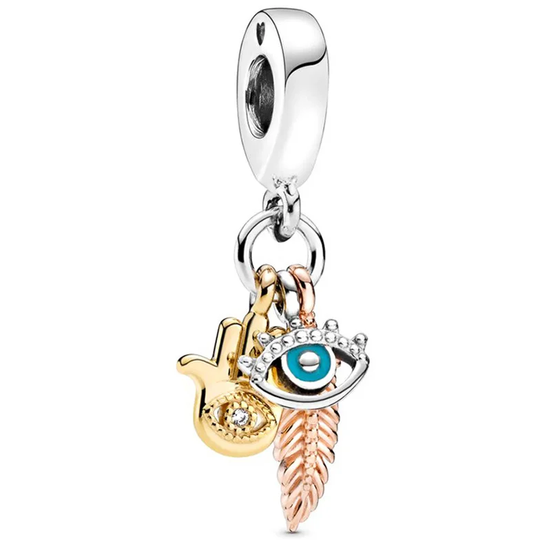 Fit Pandora Evil Eye Charm Hamsa All-seeing Eye & Feather Spirituality Pendant for Jewelry Making Women Bracelet Accessories DIY
Fit Pandora Evil Eye Charm Hamsa All-seeing Eye & Feather Spirituality Pendant for Jewelry Making Women Bracelet Accessories DIY
