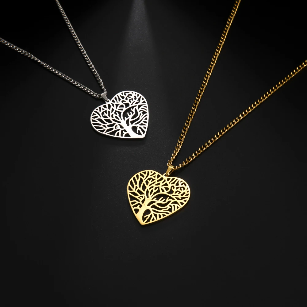 Unique Engraving Design Heart Shape Tree of Life Pendant Necklace Charm Open Locket Necklace Women Men Memorial Jewelry
Unique Engraving Design Heart Shape Tree of Life Pendant Necklace Charm Open Locket Necklace Women Men Memorial Jewelry