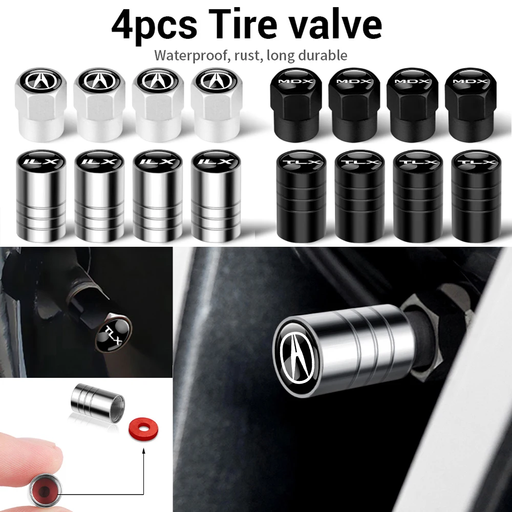 4PCS Car Styling Metal Wheel Tire Valve Air Stem Caps Dust Covers for Acura MDX ILX RDX TLX TL RL Integra NSX ZDX TSX RSX RLX
4PCS Car Styling Metal Wheel Tire Valve Air Stem Caps Dust Covers for Acura MDX ILX RDX TLX TL RL Integra NSX ZDX TSX RSX RLX