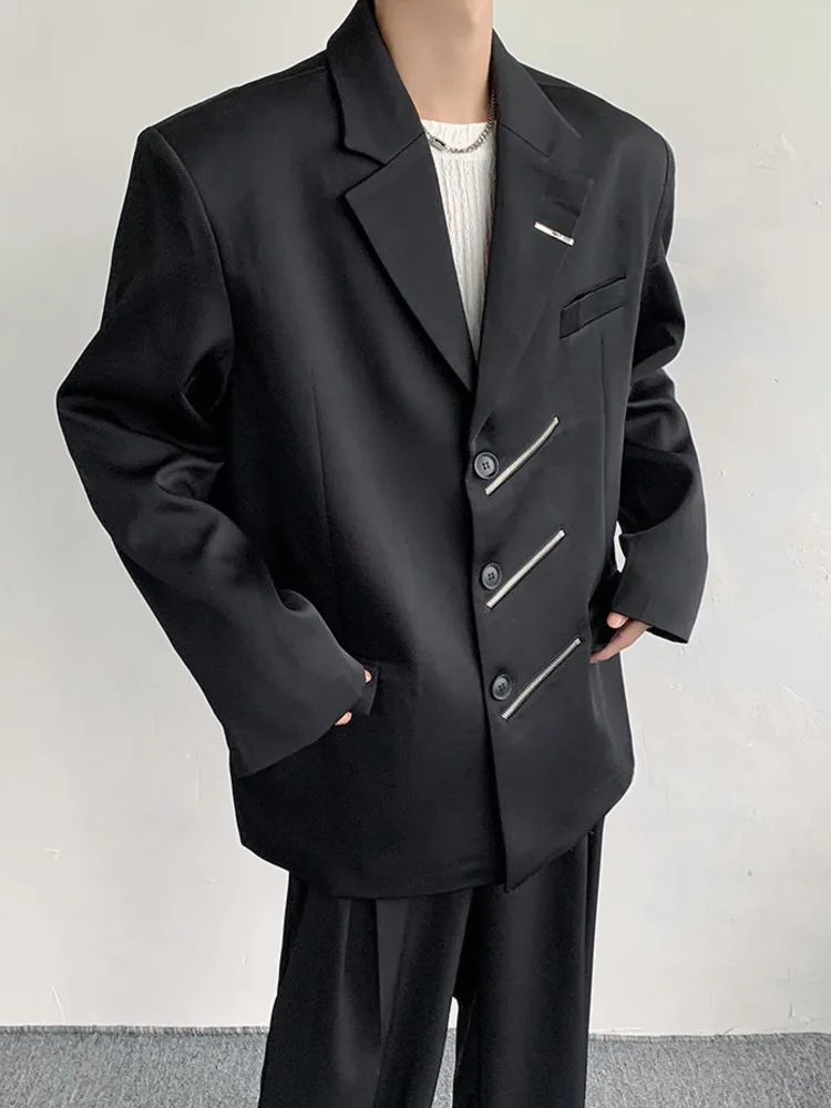 SYUHGFA Dark Style Men's Suit Coat Niche Design Multi Zippers Shoulder Pad Solid Color Male Blazers Spring New Fashion Tide
SYUHGFA Dark Style Men's Suit Coat Niche Design Multi Zippers Shoulder Pad Solid Color Male Blazers Spring New Fashion Tide