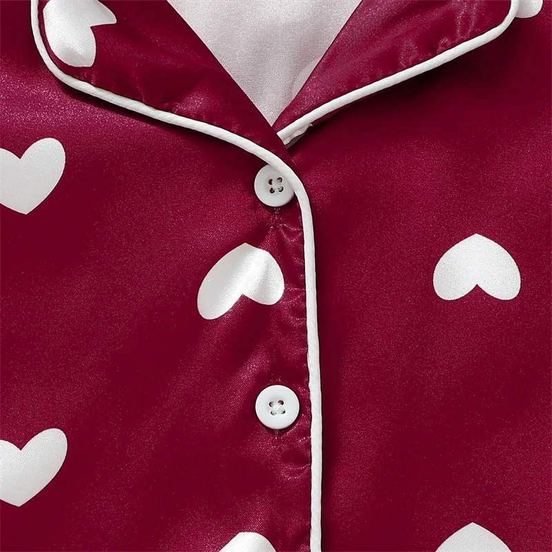 KMBANGI Toddler Baby Girls Satin Valentine s Day Pajamas Heart Print Long Sleeve Button-Down Set PJs for Girls
KMBANGI Toddler Baby Girls Satin Valentine s Day Pajamas Heart Print Long Sleeve Button-Down Set PJs for Girls