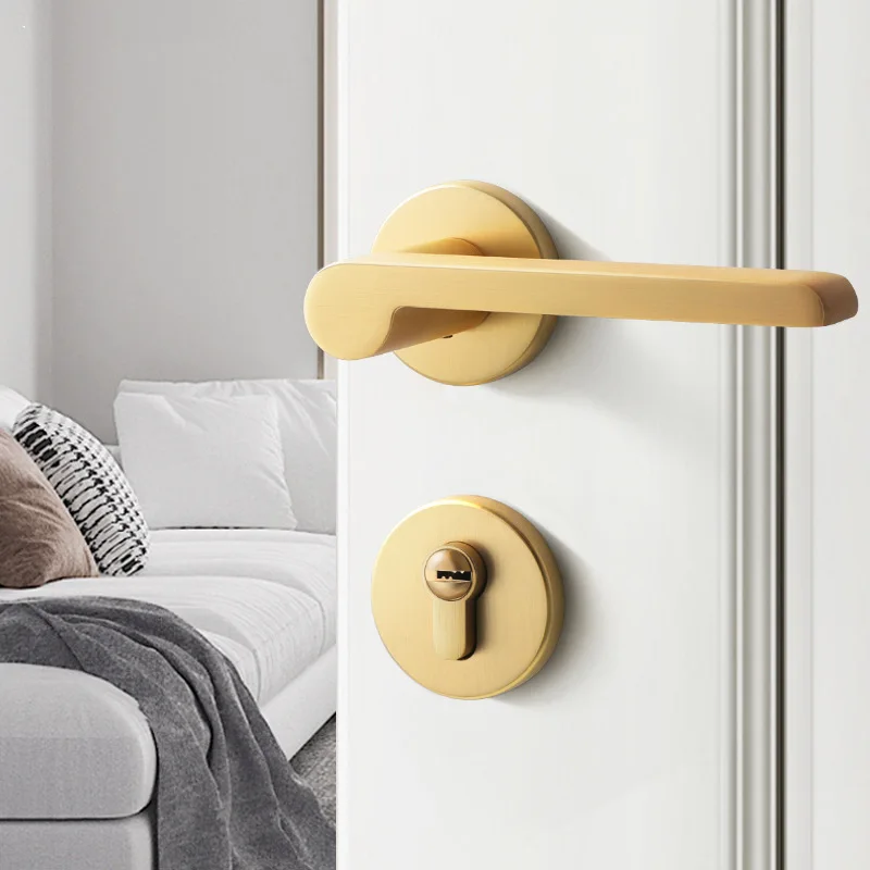 Nordic Brushed Lock Door Door Mute Lock Magnetic Lock Split Bedroom Gold Modern Lock Door Indoor Door Wooden Handle
Nordic Brushed Lock Door Door Mute Lock Magnetic Lock Split Bedroom Gold Modern Lock Door Indoor Door Wooden Handle