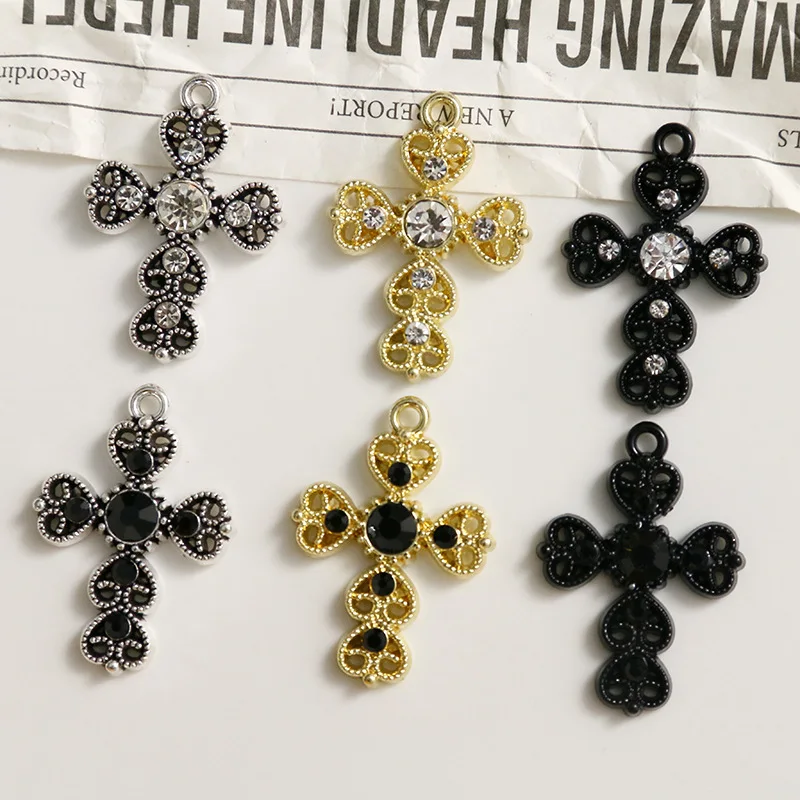5pcs dark black retro baroque diamond inlaid cross alloy accessories diy earrings For DIY Jewelry Making Accessories
5pcs dark black retro baroque diamond inlaid cross alloy accessories diy earrings For DIY Jewelry Making Accessories