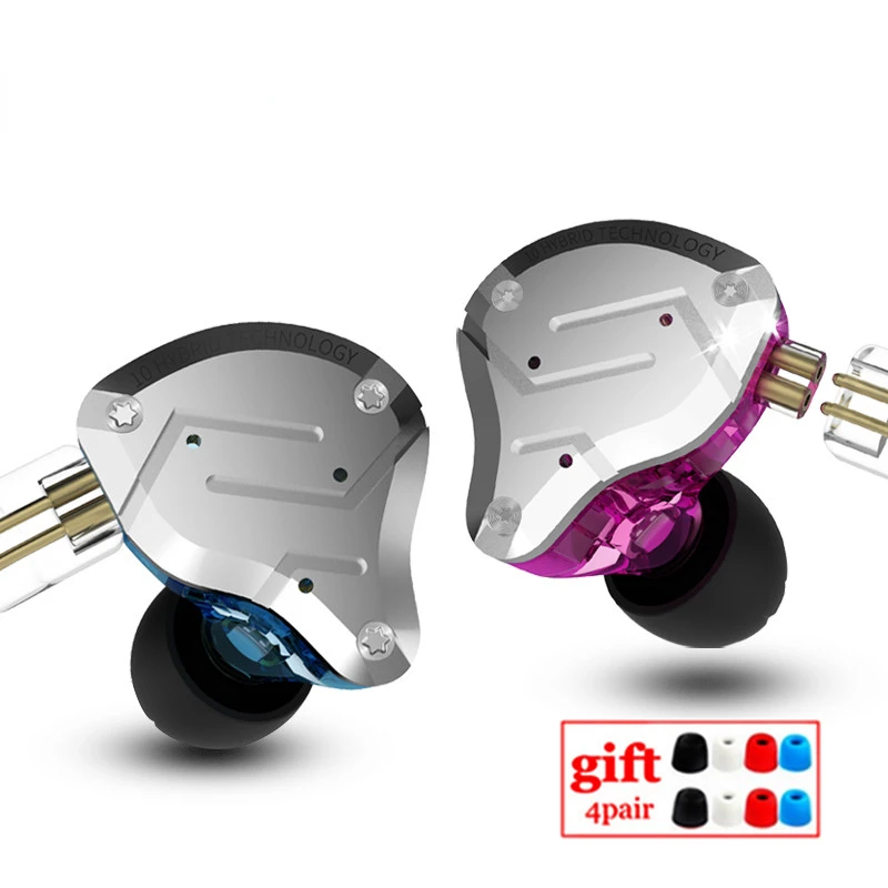 ZS10 PRO 4BA+1DD HIFI Metal Headset Hybrid In-ear Earphone Sport Noise Cancelling Headset KZ ZSN PRO ZST AS16 AS12 AS10 C16
ZS10 PRO 4BA+1DD HIFI Metal Headset Hybrid In-ear Earphone Sport Noise Cancelling Headset KZ ZSN PRO ZST AS16 AS12 AS10 C16