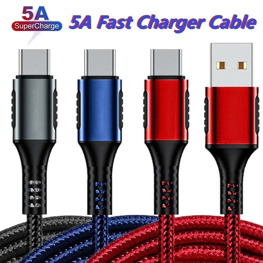 100pcs/lot 5A Super Fast Quick Charging Type c Fabric Alloy USb-C Cable 1M 3FT For Samsung S10 S20 Note 20 htc LG Android phone
100pcs/lot 5A Super Fast Quick Charging Type c Fabric Alloy USb-C Cable 1M 3FT For Samsung S10 S20 Note 20 htc LG Android phone