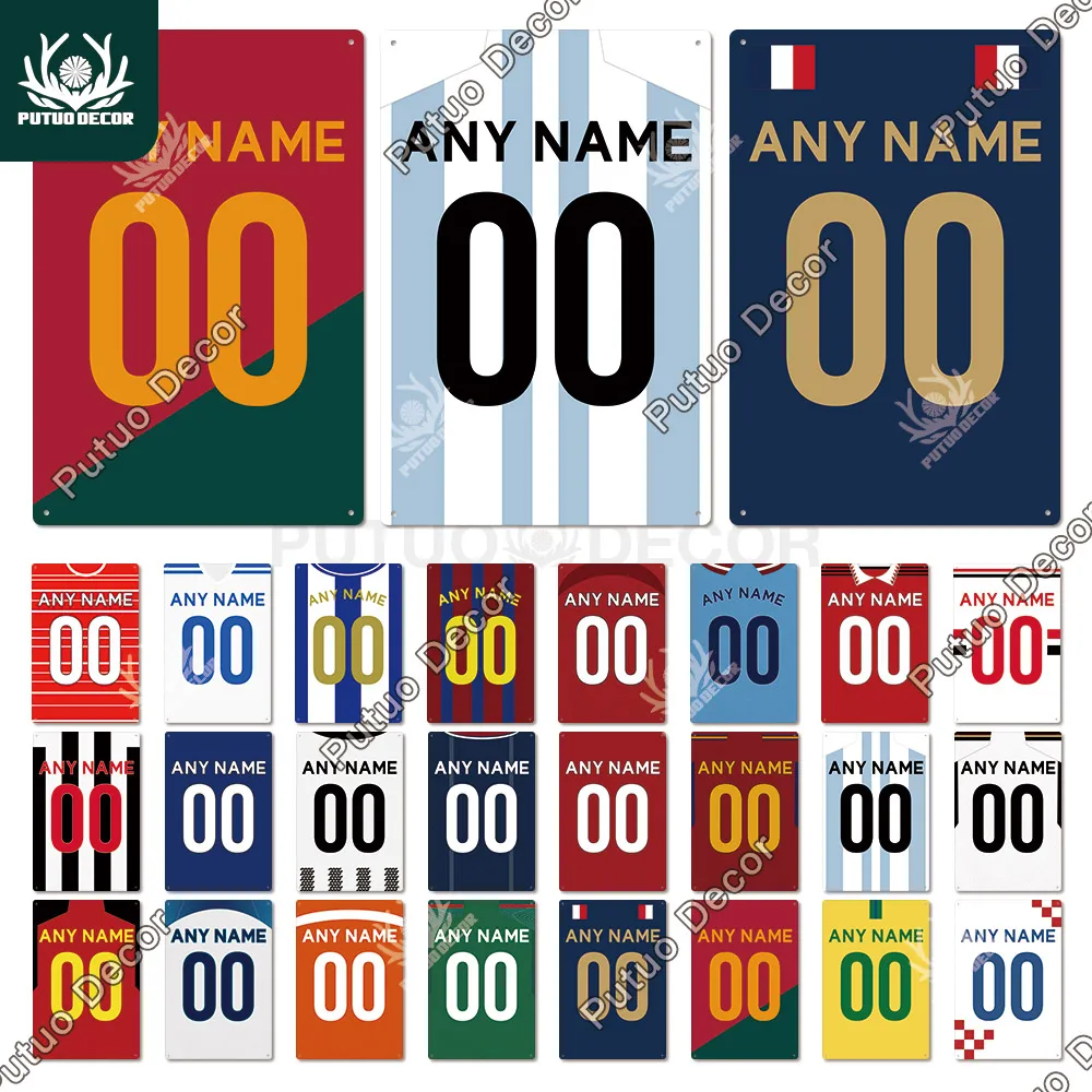 Putuo Decor Personalized Plaque Name Number Football Tin Metal Sign Custom Wall Art Poster for Man Cave Home Bar Club Decor
Putuo Decor Personalized Plaque Name Number Football Tin Metal Sign Custom Wall Art Poster for Man Cave Home Bar Club Decor