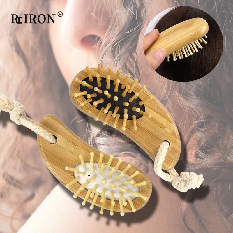 RIRON Natural Bamboo Air Cushion Comb Hair Scalp Care Massage Pocket Wet Curly Detangle Hairbrush Hairdressing Styling Tool
RIRON Natural Bamboo Air Cushion Comb Hair Scalp Care Massage Pocket Wet Curly Detangle Hairbrush Hairdressing Styling Tool