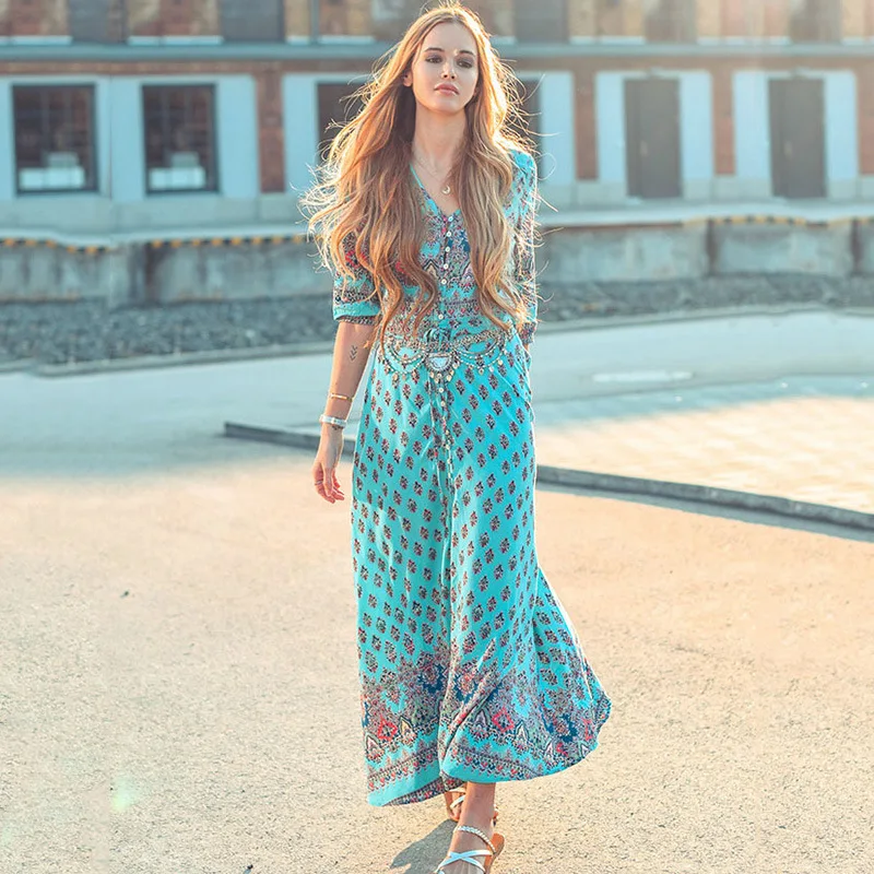 Summer Women Boho Beach Dress Floral Print Long Maxi Dresses Woman Party Night Elegant Dress Sundress 2022 Female Dress
Summer Women Boho Beach Dress Floral Print Long Maxi Dresses Woman Party Night Elegant Dress Sundress 2022 Female Dress