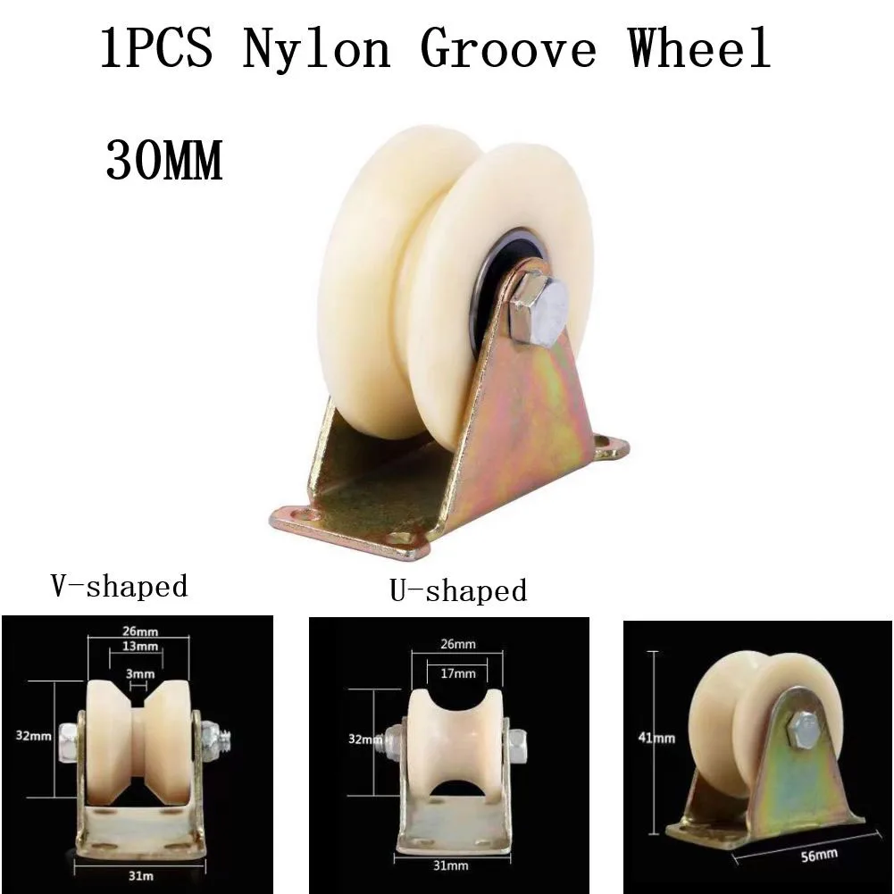 1pcs V Nylon Grooved Rollers 30mm Heavy Duty Sliding Door Rollers With Stand Steel Pipe Support Rail Pulley
1pcs V Nylon Grooved Rollers 30mm Heavy Duty Sliding Door Rollers With Stand Steel Pipe Support Rail Pulley
