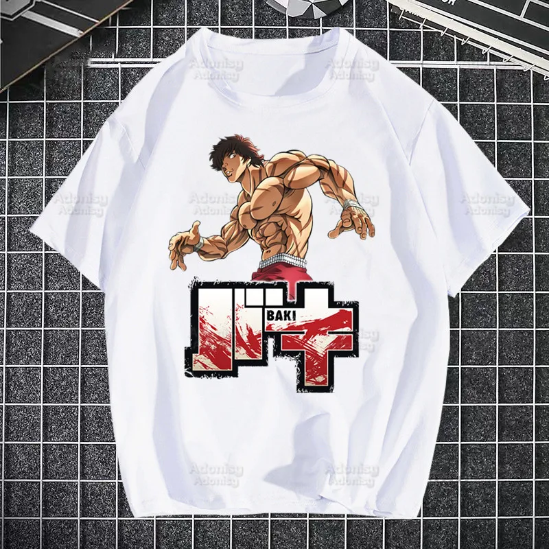 Fighter Anime Baki T Shirts print O-Neck Short Sleeve Mens Yujiro Hanma Grappler Fighting t Shirt Hip-Hop Heigh Quality Men
Fighter Anime Baki T Shirts print O-Neck Short Sleeve Mens Yujiro Hanma Grappler Fighting t Shirt Hip-Hop Heigh Quality Men