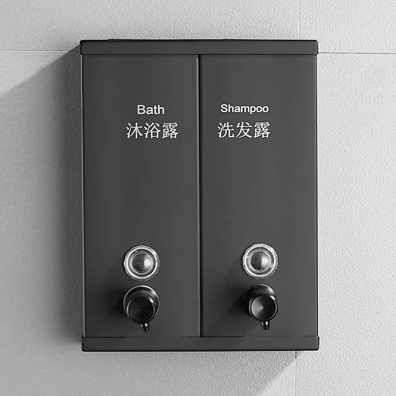 European-style black soap dispenser wall-mounted hotel shampoo hand sanitizer bottle bathroom hotel bathroom shower gel bottle
European-style black soap dispenser wall-mounted hotel shampoo hand sanitizer bottle bathroom hotel bathroom shower gel bottle