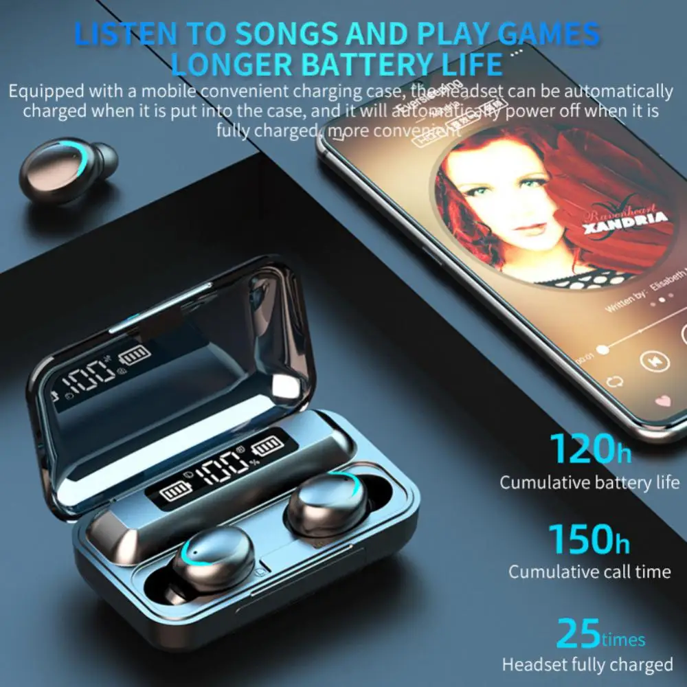 With Charging Box Earbuds Waterproof Tws Headphones Stereo Bluetooth-compatible Headset With Mic Wireless Sports Earphones
With Charging Box Earbuds Waterproof Tws Headphones Stereo Bluetooth-compatible Headset With Mic Wireless Sports Earphones