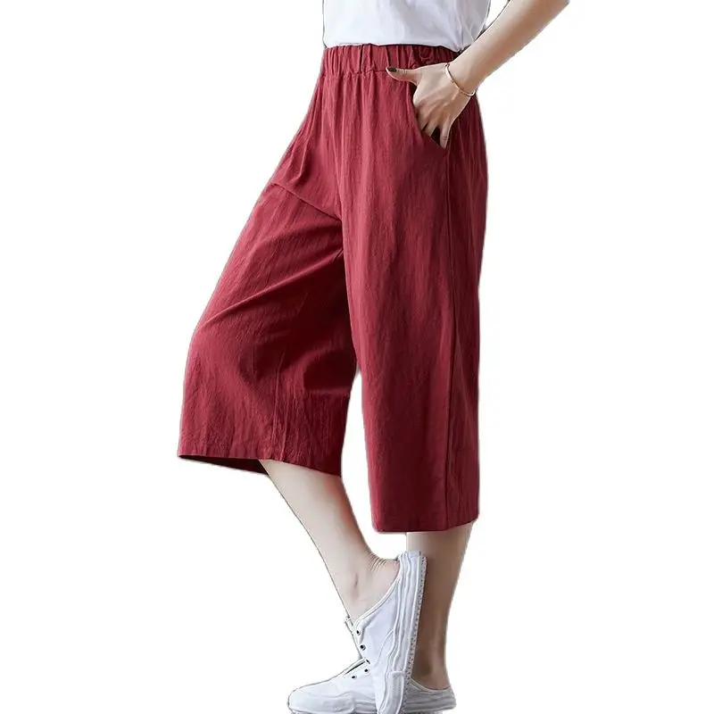 Cotton Pants women 2022 summer new loose wide leg straight casual pants women trousers P3 670
Cotton Pants women 2022 summer new loose wide leg straight casual pants women trousers P3 670