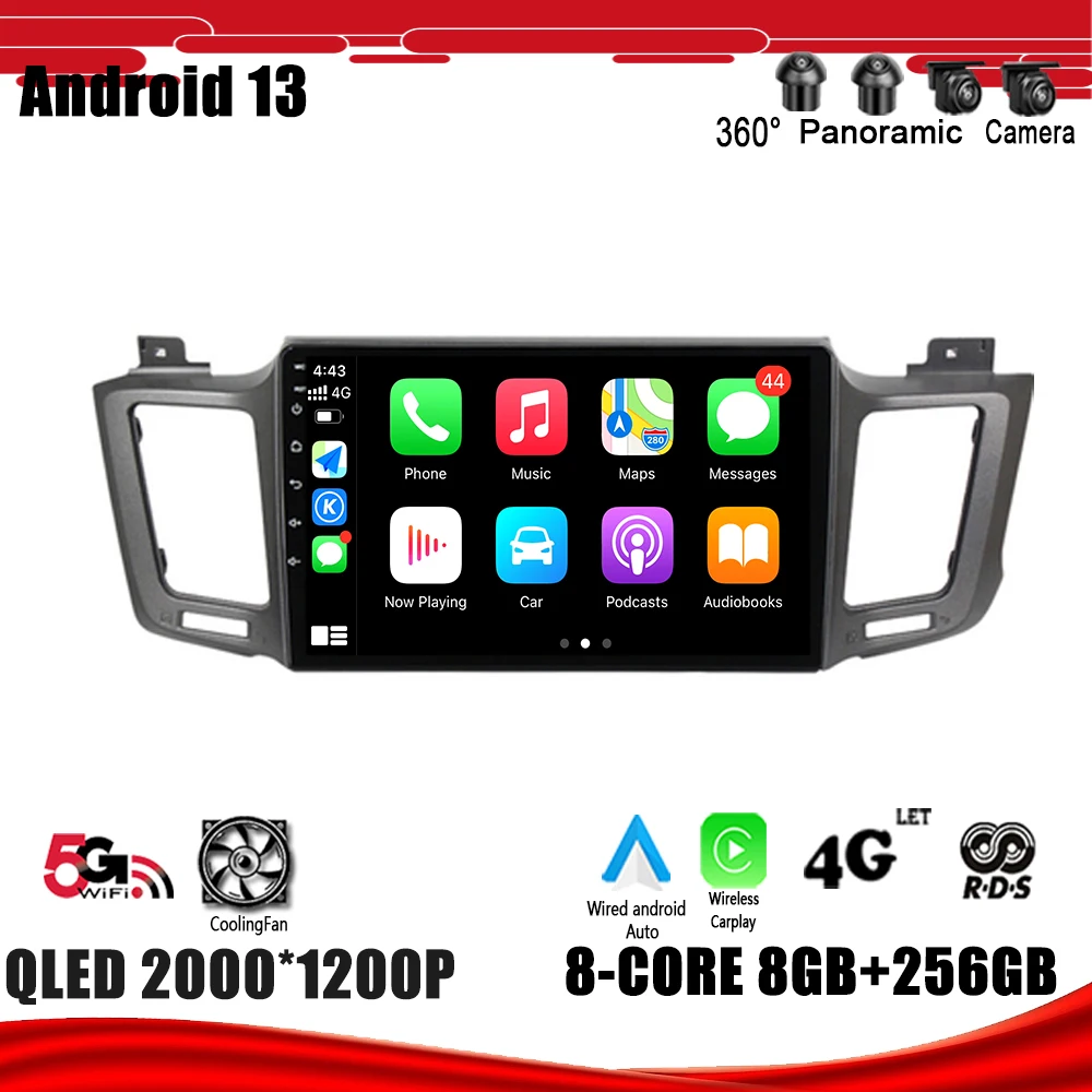 Для Toyota RAV4 2012 - 2018 Android 13 навигация GPS DSP Carplay WIFI автомобильный радиоприемник мультимедийный плеер
Для Toyota RAV4 2012 - 2018 Android 13 навигация GPS DSP Carplay WIFI автомобильный радиоприемник мультимедийный плеер