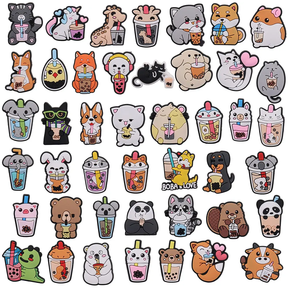 1PCS Cartoon Bubble Tea Animal PVC Croc Charms Decorations for Bands Bracelets Sandals Shoes Accessories Hole Slipper Ornaments
1PCS Cartoon Bubble Tea Animal PVC Croc Charms Decorations for Bands Bracelets Sandals Shoes Accessories Hole Slipper Ornaments