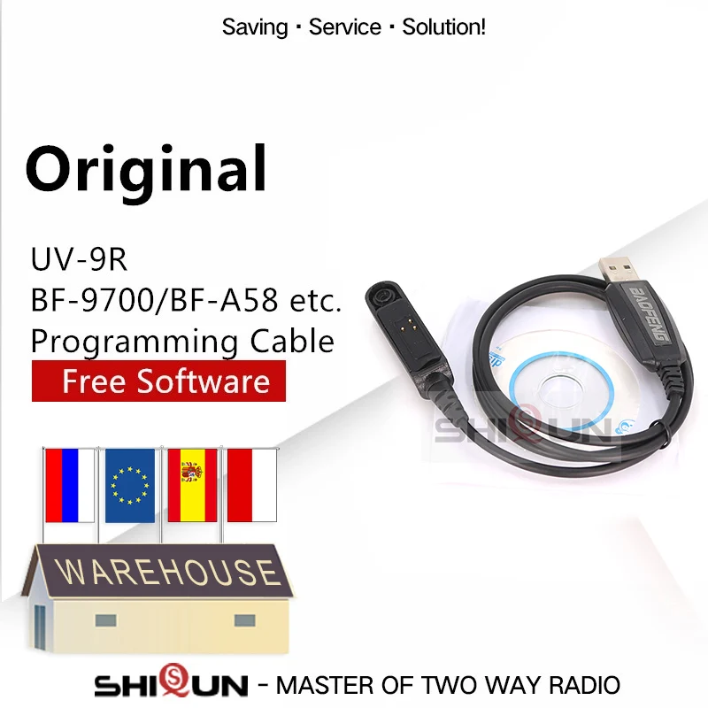 

Cb Ham Radio Walkie Talkie USB Programming Cable for Baofeng UV-9R Pro BF-9700 BF-A58 For UV-XR UV-5R WP GT-3WP UV-5S UV 9R Plus