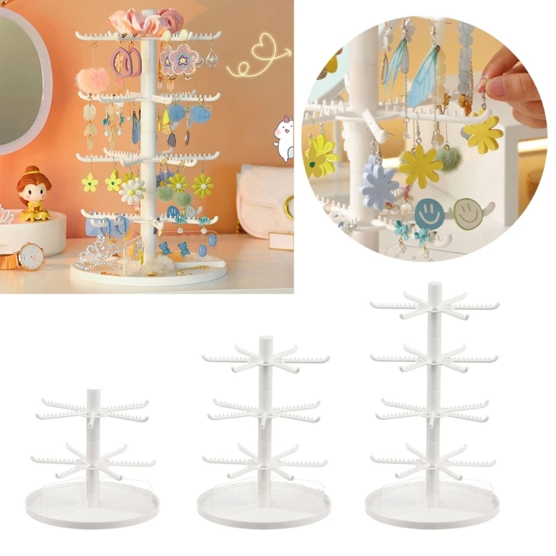 Plastic Hanging Jewelry Organizer 2/3/4-Tier Earring Holder Tray Jewelry Storage Display Tower Rack Gift for Women Girls
Plastic Hanging Jewelry Organizer 2/3/4-Tier Earring Holder Tray Jewelry Storage Display Tower Rack Gift for Women Girls