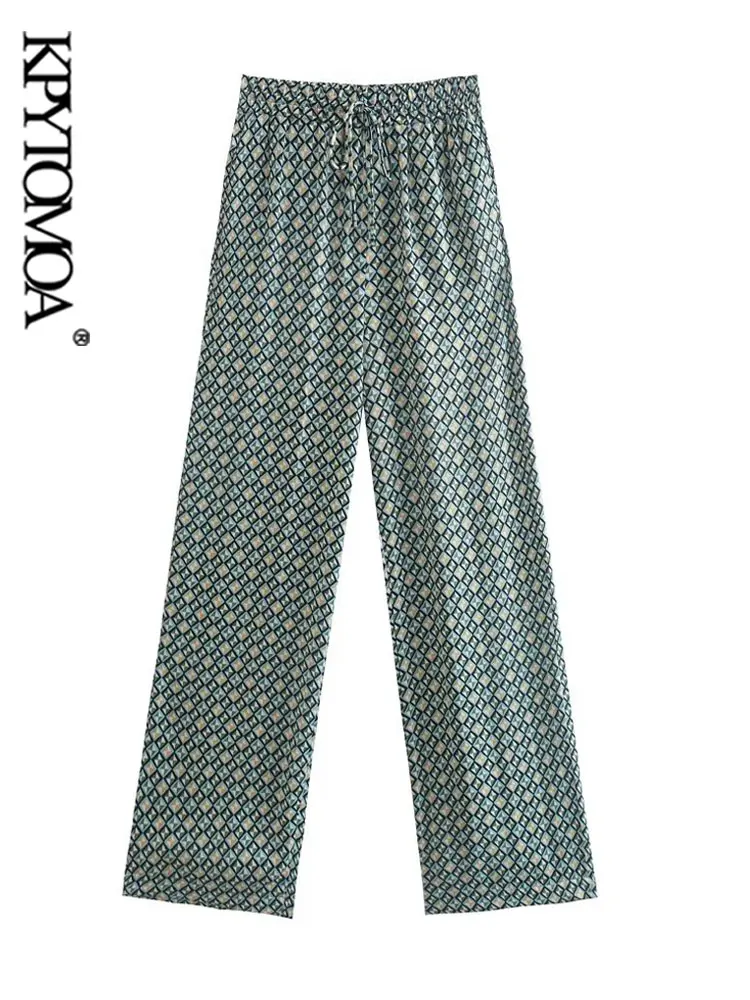 KPYTOMOA Women Fashion Side Pockets Geometric Print Straight Pants Vintage High Elastic Waist Drawstring Female Trousers Mujer
KPYTOMOA Women Fashion Side Pockets Geometric Print Straight Pants Vintage High Elastic Waist Drawstring Female Trousers Mujer