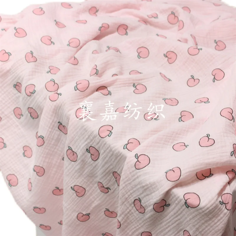 Baby Cotton Gauze Texture Crepe Cartoon Fruit Printed Fabric Cotton Fabric Sewing
Baby Cotton Gauze Texture Crepe Cartoon Fruit Printed Fabric Cotton Fabric Sewing