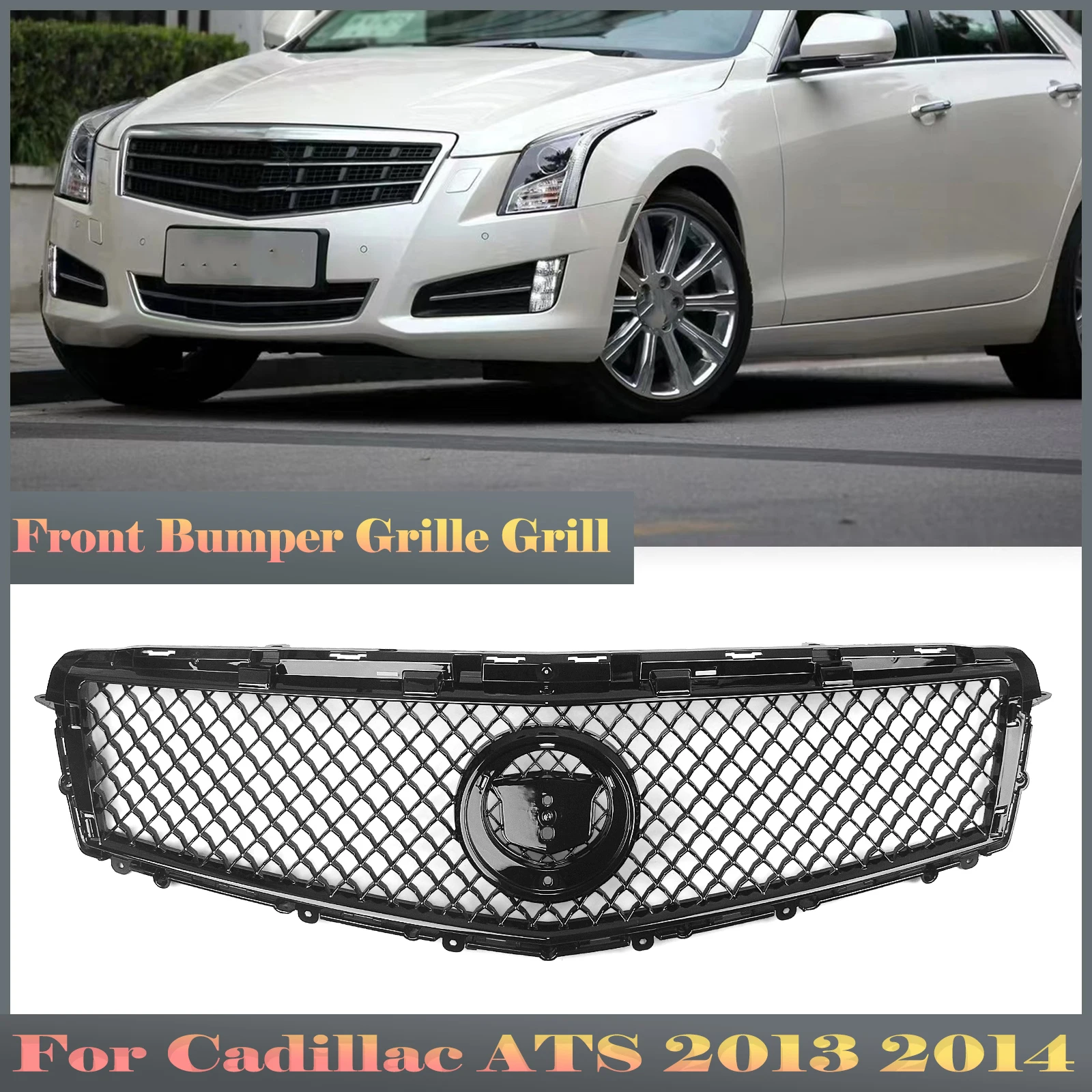 Racing Grills Front Grille For Cadillac ATS 2013 2014 Black Honeycomb Style Car Upper Bumper Hood Mesh Grid Body Kit Replacement
Racing Grills Front Grille For Cadillac ATS 2013 2014 Black Honeycomb Style Car Upper Bumper Hood Mesh Grid Body Kit Replacement