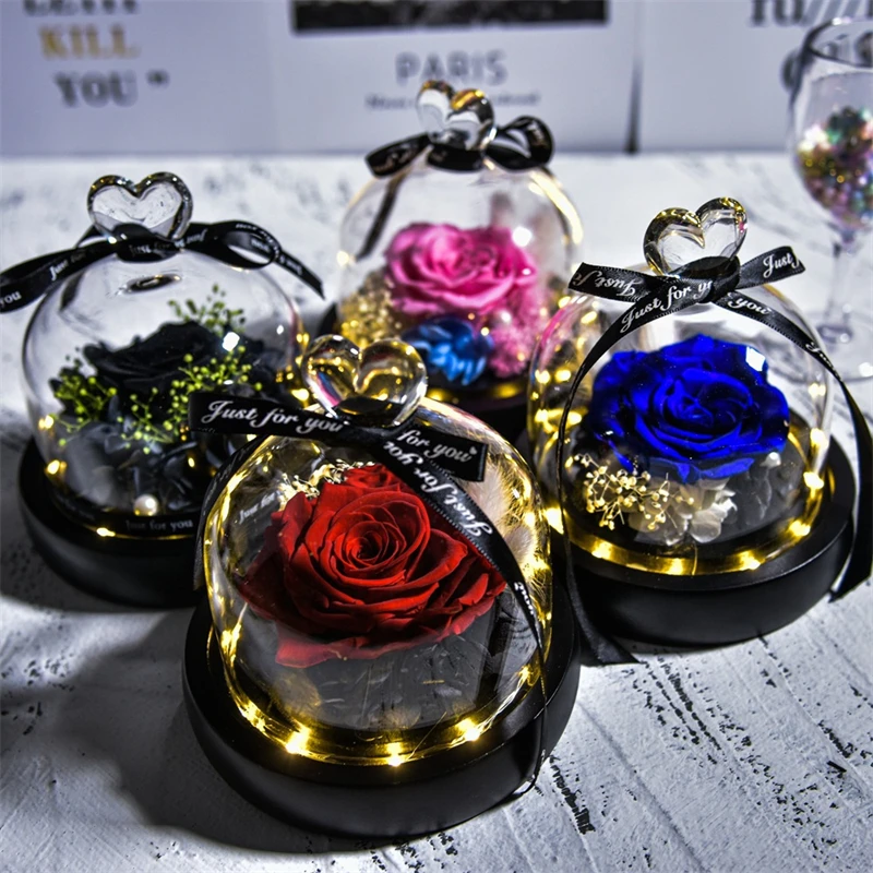 Wedding Decoration for Home Preserved Flowers In Glass with Led Light Mother's Day Beauty and The Beast Rose Valentine Day Gift
Wedding Decoration for Home Preserved Flowers In Glass with Led Light Mother's Day Beauty and The Beast Rose Valentine Day Gift
