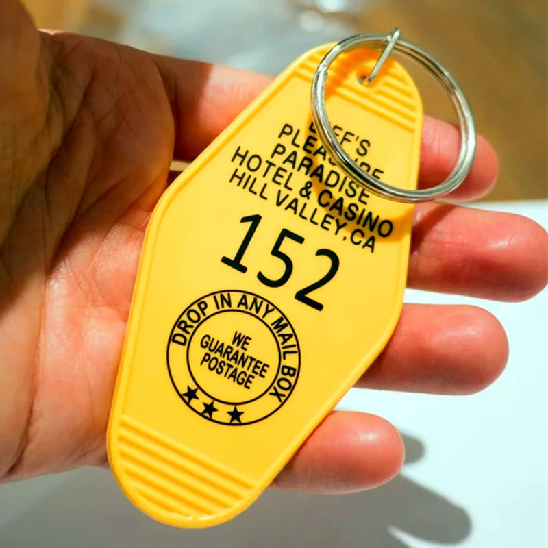 Biff Pleasure Paradise Key Tag Back To The Future The Luckiest Hotel Keyring Key Chain Motel Key Ring Keytag Keychain Jewelry
Biff Pleasure Paradise Key Tag Back To The Future The Luckiest Hotel Keyring Key Chain Motel Key Ring Keytag Keychain Jewelry
