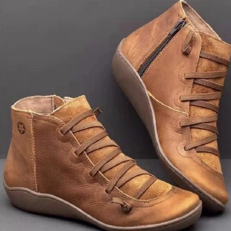 Snow Boots Women Winter Genuine Leather Ankle Spring Flat Shoes Woman Short Vintage Boots with Fur 2023 for Women Lace Up Boots 
Snow Boots Women Winter Genuine Leather Ankle Spring Flat Shoes Woman Short Vintage Boots with Fur 2023 for Women Lace Up Boots