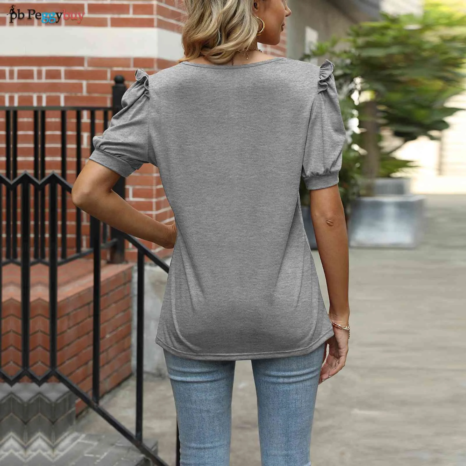 Женская свободная футболка, однотонная уличная футболка с V-образным вырезом и рукавами-фонариками, легкая универсальная Непринужденная Же...
Женская свободная футболка, однотонная уличная футболка с V-образным вырезом и рукавами-фонариками, легкая универсальная Непринужденная Же...