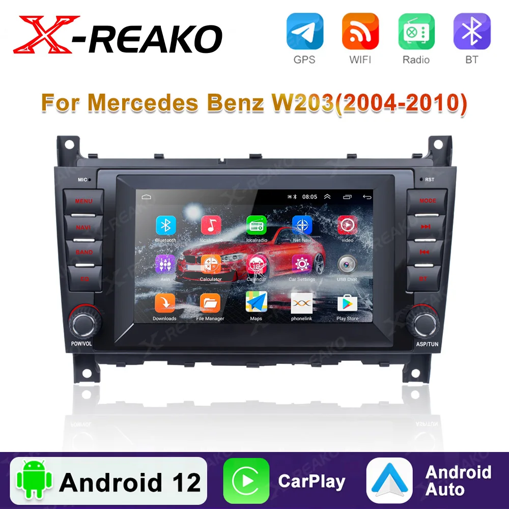 

X-REAKO Car Multimedia Player Android 12 GPS Autoradio For Mercedes Benz W200 2004-2010 2din Car Radio Carplay Android Auto WIFI