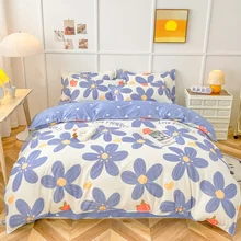 Kuup Strawberry Bedding Set Double Sheet Soft 3/4pcs Bed Sheet Set Duvet Cover Queen King Size Comforter Sets For Home For Child