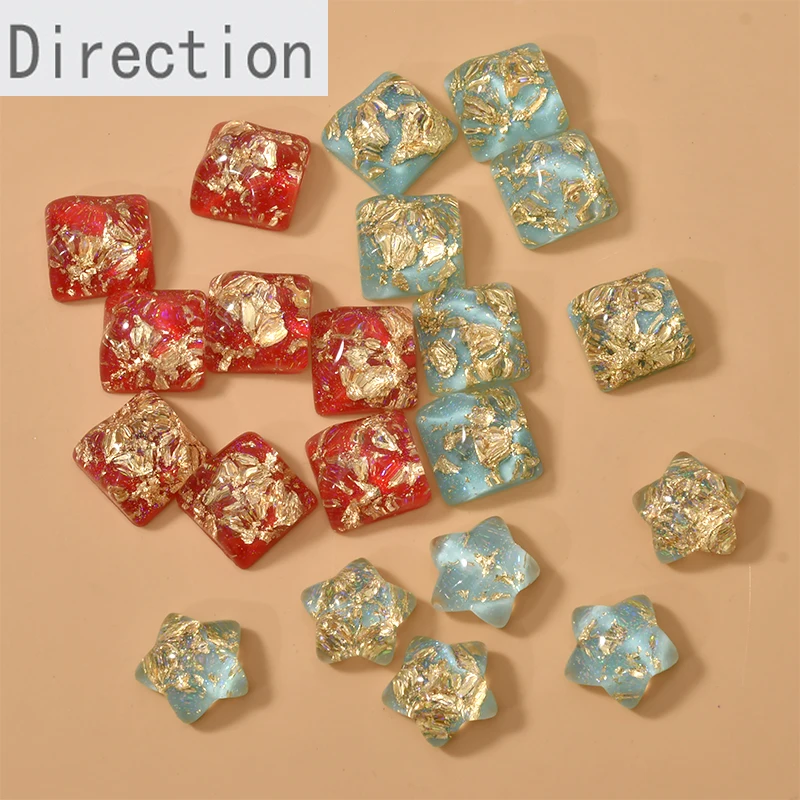 Spring Transparent Gold Foil Water Ripple Square Resin Patch Diy Ear Jewelry Hairpin Hand-made Material Accessories 10PCS
Spring Transparent Gold Foil Water Ripple Square Resin Patch Diy Ear Jewelry Hairpin Hand-made Material Accessories 10PCS