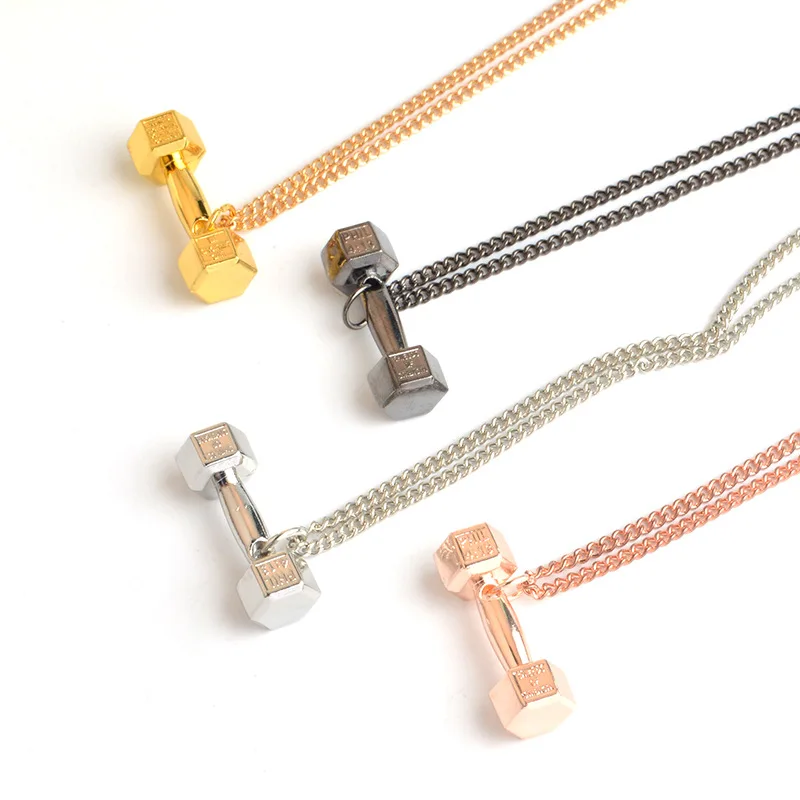 Rose Gold Color Couple Fitness Dumbbell Pendant Collar Choker Necklace Chain Fashion Jewelry Gift For Women Men
Rose Gold Color Couple Fitness Dumbbell Pendant Collar Choker Necklace Chain Fashion Jewelry Gift For Women Men