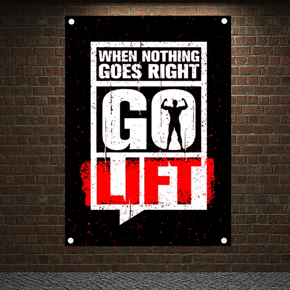 WHEN NOTHING GOES RIGHT GO LIFT Motivational Workout Posters Exercise Banners Flags Wall Art Canvas Painting Tapestry Gym Decor
WHEN NOTHING GOES RIGHT GO LIFT Motivational Workout Posters Exercise Banners Flags Wall Art Canvas Painting Tapestry Gym Decor