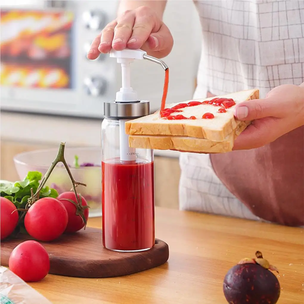 Glass Sauce Pump Dispenser Replacement Transparent Wide Mouth Refillable Restaurant Syrup Squeeze Bottle Accessories
Glass Sauce Pump Dispenser Replacement Transparent Wide Mouth Refillable Restaurant Syrup Squeeze Bottle Accessories