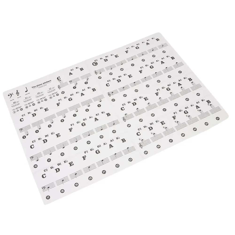 Music Piano Laminated Sticker Piano Educational Clear Laminated Stickers Key Black And White 88/61/54/49 New
Music Piano Laminated Sticker Piano Educational Clear Laminated Stickers Key Black And White 88/61/54/49 New