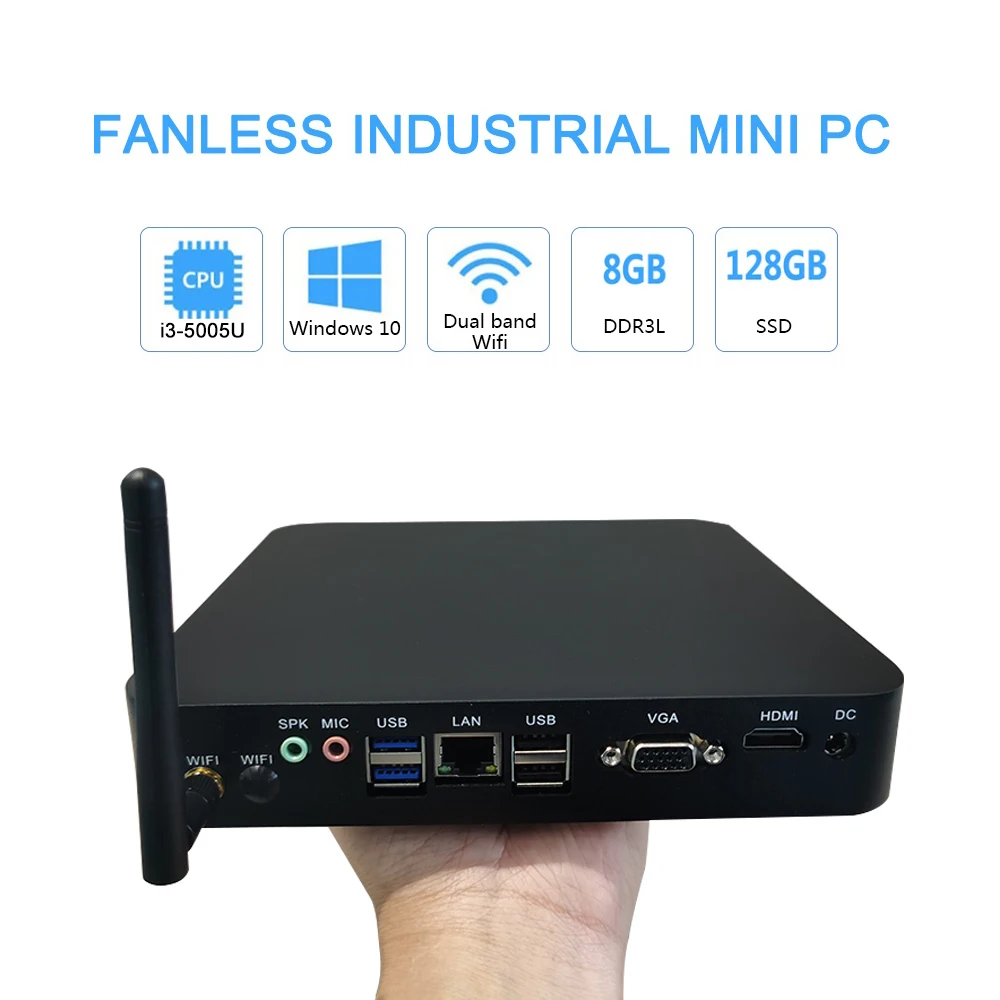 Мини-ПК Windows 10 Intel Φ 8 ГБ 128 Гб SSD 4K VGA Двойной Wi-Fi 1000M LAN мини-компьютер для любителей