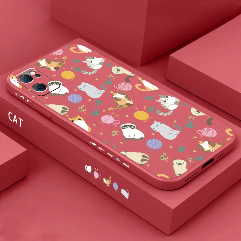 Simple Cat Pattern Phone Case For OPPO RENO 9 8 7 7SE 6 5 4 4SE 3 PRO PLUS 4G 5G Colour Liquid Silicone Cover Funda Cqoue Shell
Simple Cat Pattern Phone Case For OPPO RENO 9 8 7 7SE 6 5 4 4SE 3 PRO PLUS 4G 5G Colour Liquid Silicone Cover Funda Cqoue Shell