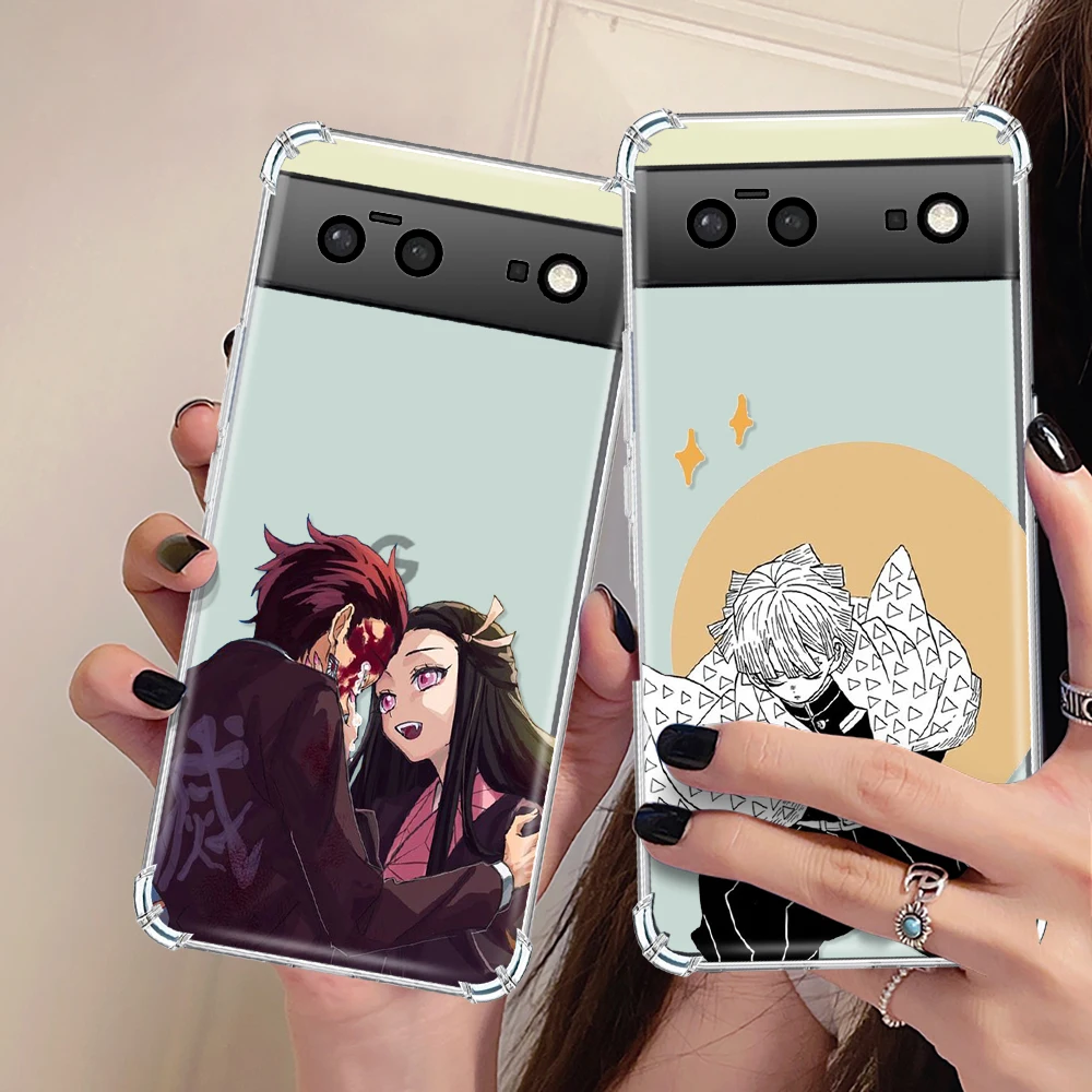 Transparent Shockproof Case for Pixel 7 7Pro Silicone Back Shell Covers for Google 6a 6 6Pro Demon Slayer Protection Shell
Transparent Shockproof Case for Pixel 7 7Pro Silicone Back Shell Covers for Google 6a 6 6Pro Demon Slayer Protection Shell
