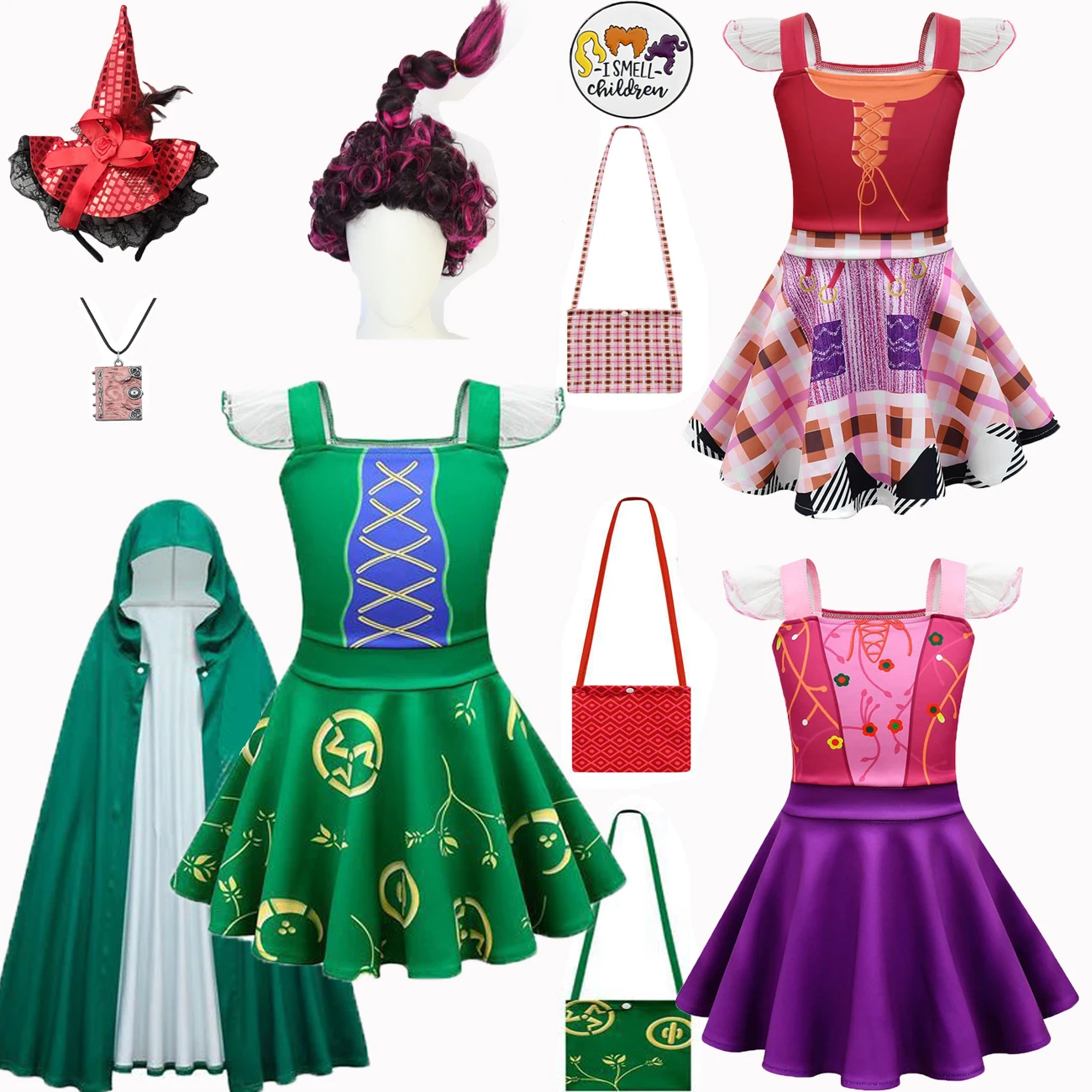Hocus Pocus 2 Cosplay Costume Children Girls Witch Sanderson Sisters Mary Sarah Winifred Dress Child Halloween Masquerade Party
Hocus Pocus 2 Cosplay Costume Children Girls Witch Sanderson Sisters Mary Sarah Winifred Dress Child Halloween Masquerade Party