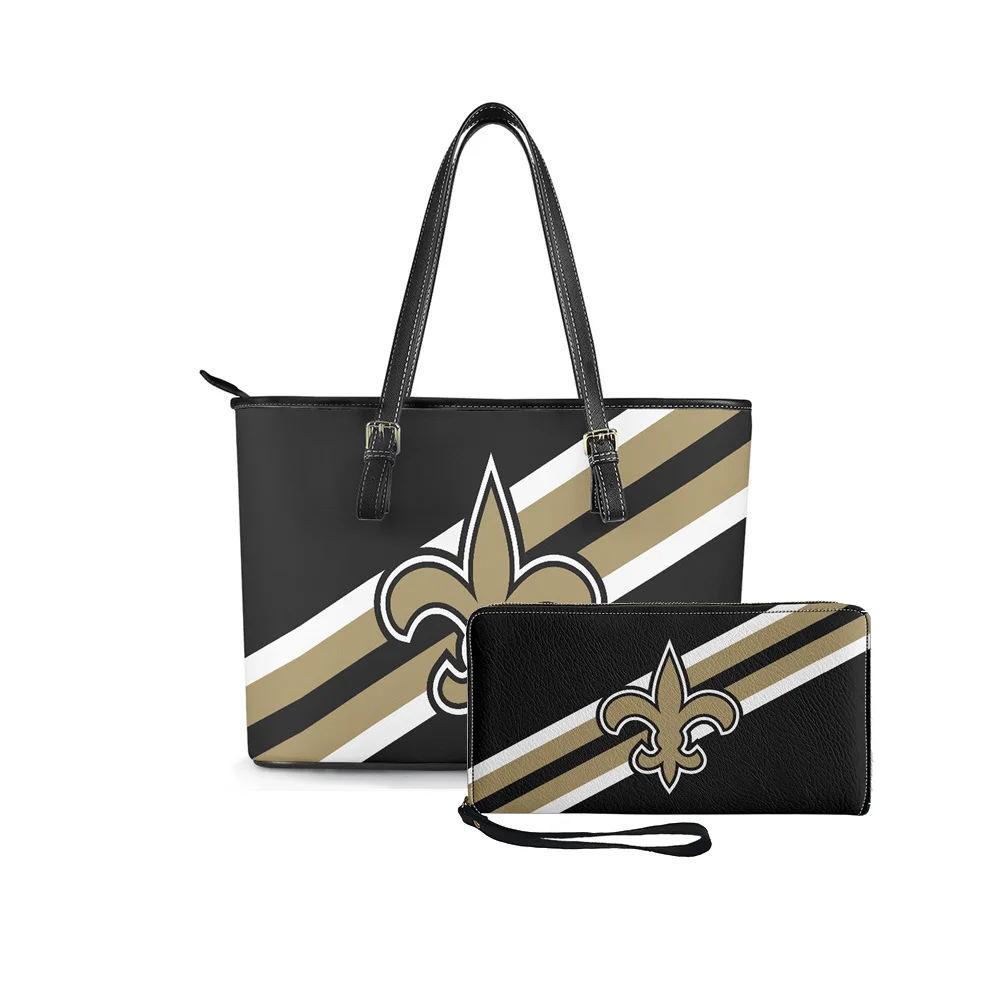 Custom National Rugby Union Women Handbag And Zipper Purse 2 Piece New Orleans Saints Women PU Handbags Waterproof Wallets POD
Custom National Rugby Union Women Handbag And Zipper Purse 2 Piece New Orleans Saints Women PU Handbags Waterproof Wallets POD