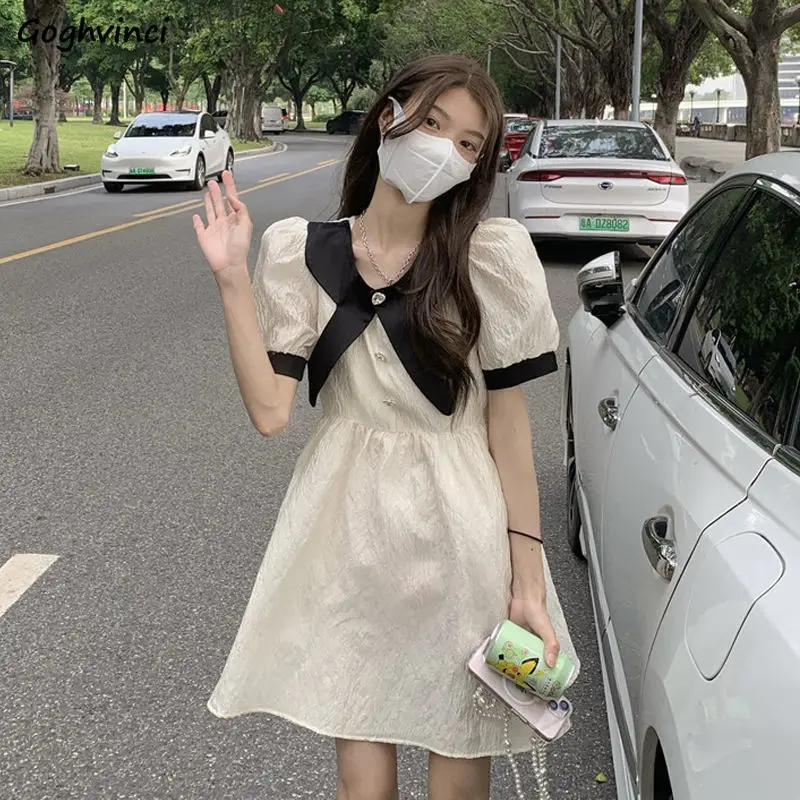 Puff Sleeve Dress Women Sweet Vintage Patchwork Fashion A-line Princess Summer French Style New Arrival Elegant Chic Tender Ins
Puff Sleeve Dress Women Sweet Vintage Patchwork Fashion A-line Princess Summer French Style New Arrival Elegant Chic Tender Ins