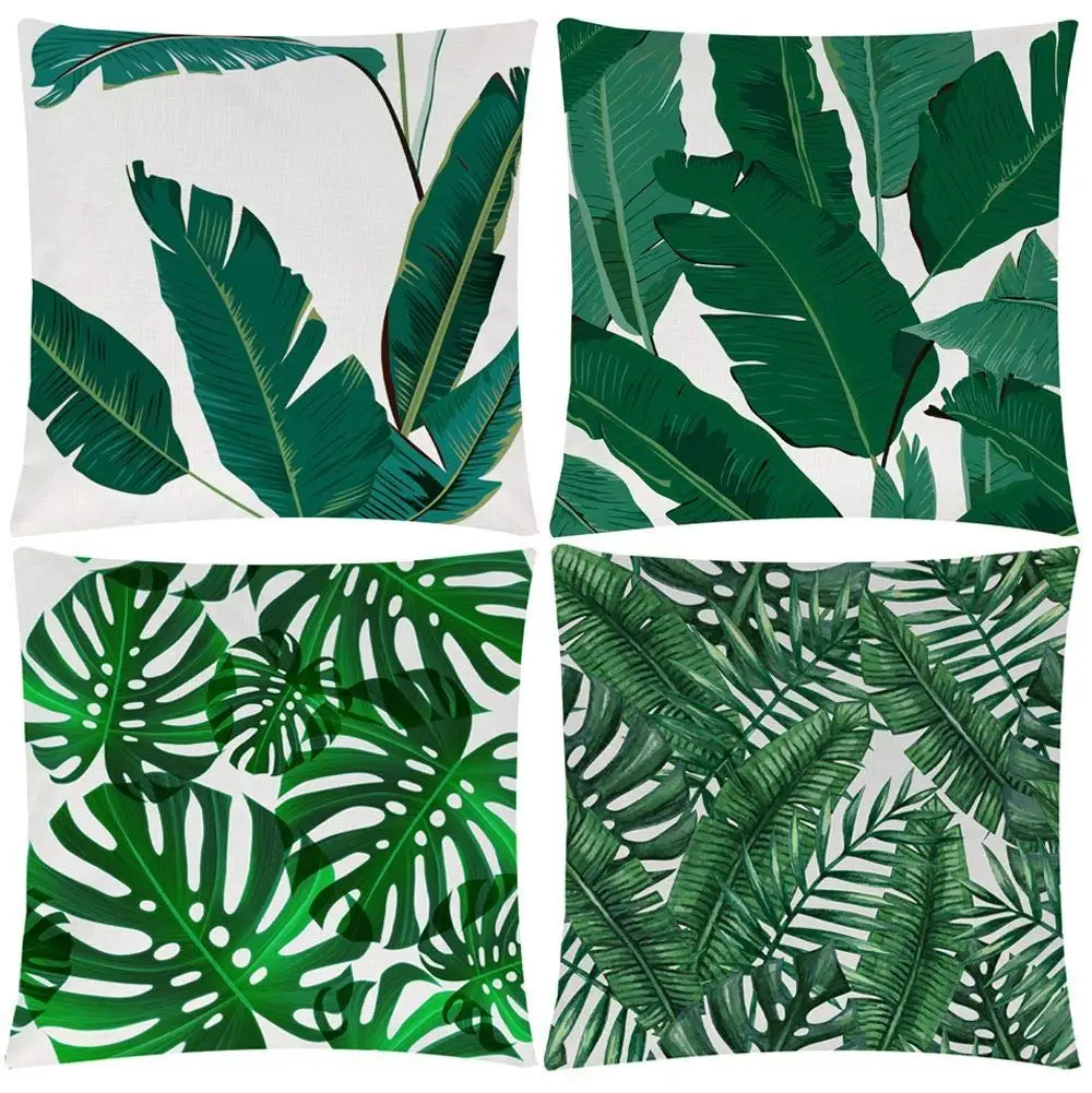 Tropical plant printed linen pillowcase, living room sofa cushion cover, home decoration, plantain leaf pattern hug pillowcase
Tropical plant printed linen pillowcase, living room sofa cushion cover, home decoration, plantain leaf pattern hug pillowcase