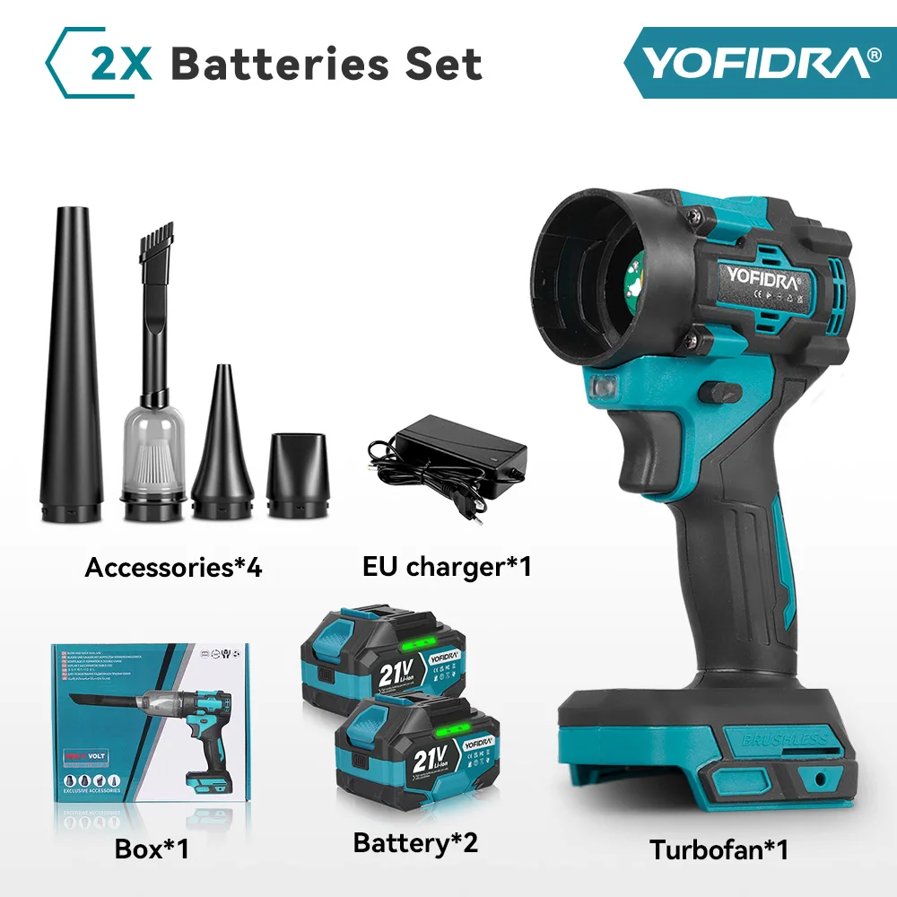 YOFIDRA Турбовентилятор-пылесос 110 м/с для Makita 21В
YOFIDRA Турбовентилятор-пылесос 110 м/с для Makita 21В