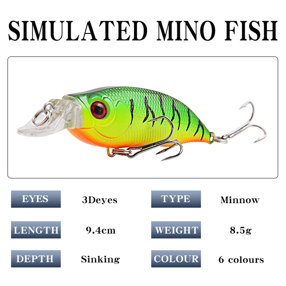 Hard Bait Weight 8.5g Tensile Preservative Sharp Hook Flexible Swimming Fishing Gear Fake Bait Length 7.4cm Realistic Design
Hard Bait Weight 8.5g Tensile Preservative Sharp Hook Flexible Swimming Fishing Gear Fake Bait Length 7.4cm Realistic Design