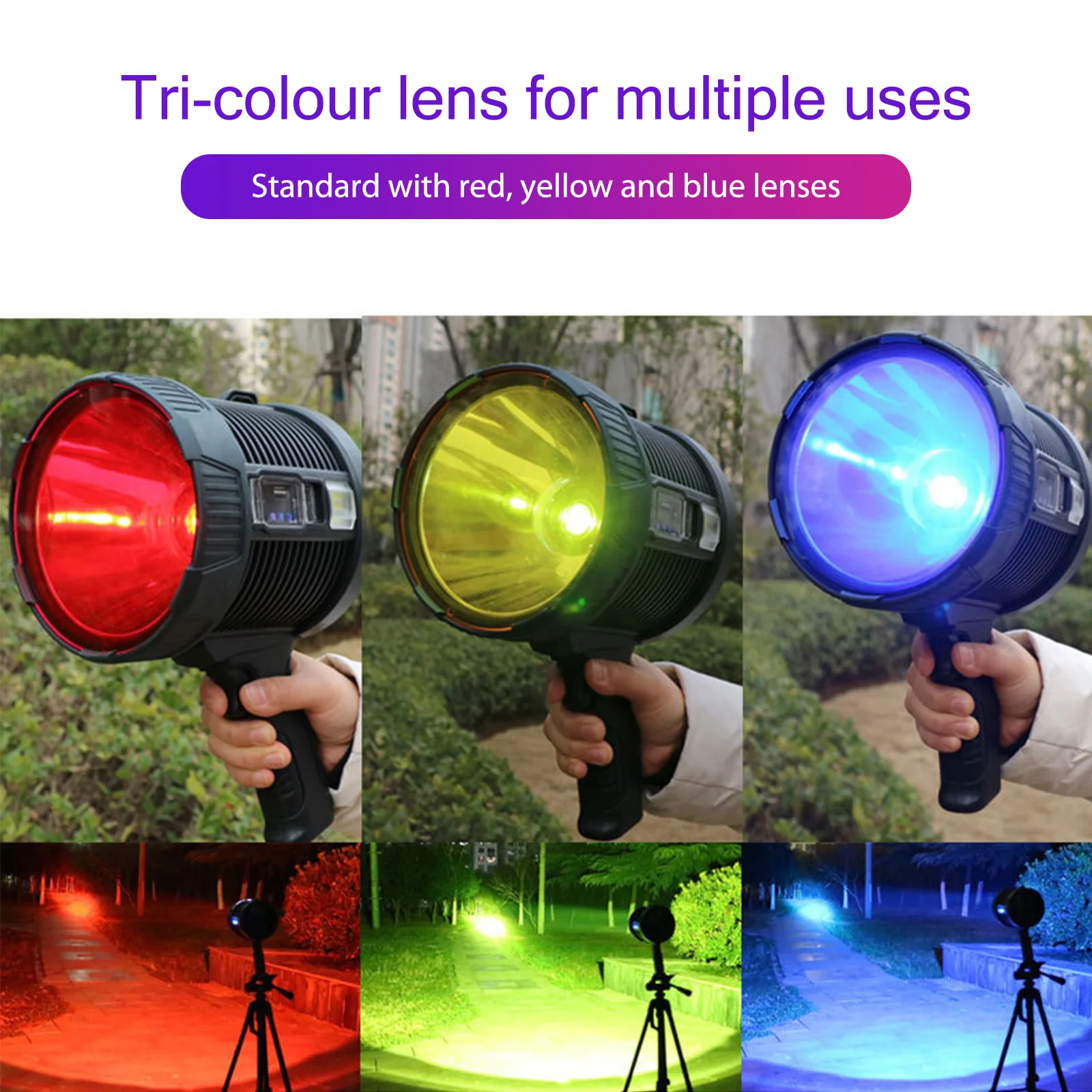 USB Camping Spotlight Handheld Solar Indoor Work Lamps High-power Fixed-focus Power Display with Tripod Survival Lighting Tool
USB Camping Spotlight Handheld Solar Indoor Work Lamps High-power Fixed-focus Power Display with Tripod Survival Lighting Tool