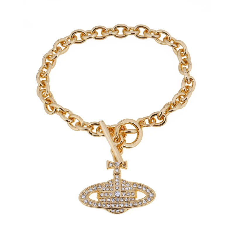 Fashion Women's Jewelry For Vivienne West Queen Zircon Saturn OT Buckle Bracelet Punk Style Popular Ins Same Style Couple Gift
Fashion Women's Jewelry For Vivienne West Queen Zircon Saturn OT Buckle Bracelet Punk Style Popular Ins Same Style Couple Gift