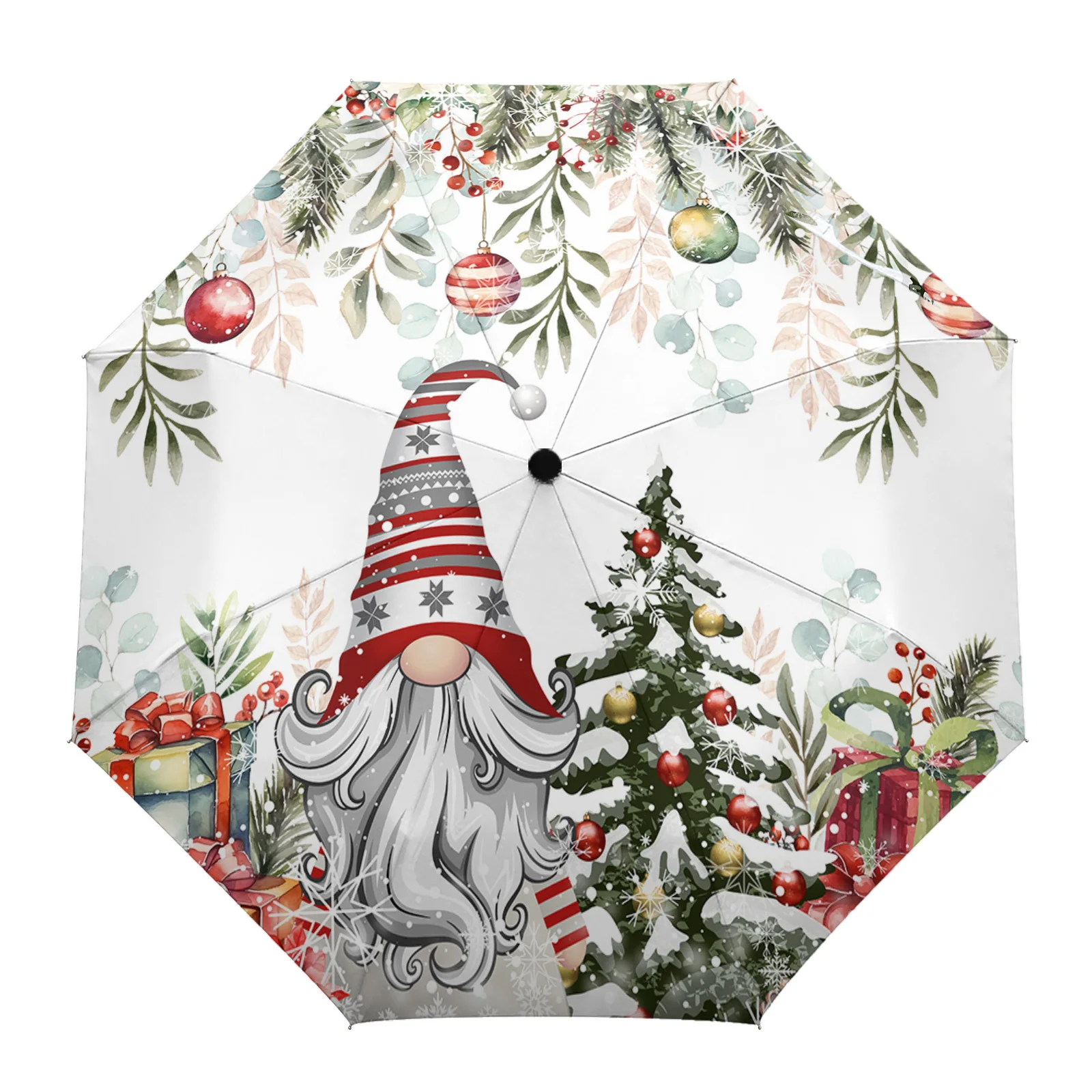 Рождественский автоматический зонтик с ягодами и листьями гнома, складной зонтик для путешествий, портативный зонтик, ветрозащитные зонтики
Рождественский автоматический зонтик с ягодами и листьями гнома, складной зонтик для путешествий, портативный зонтик, ветрозащитные зонтики