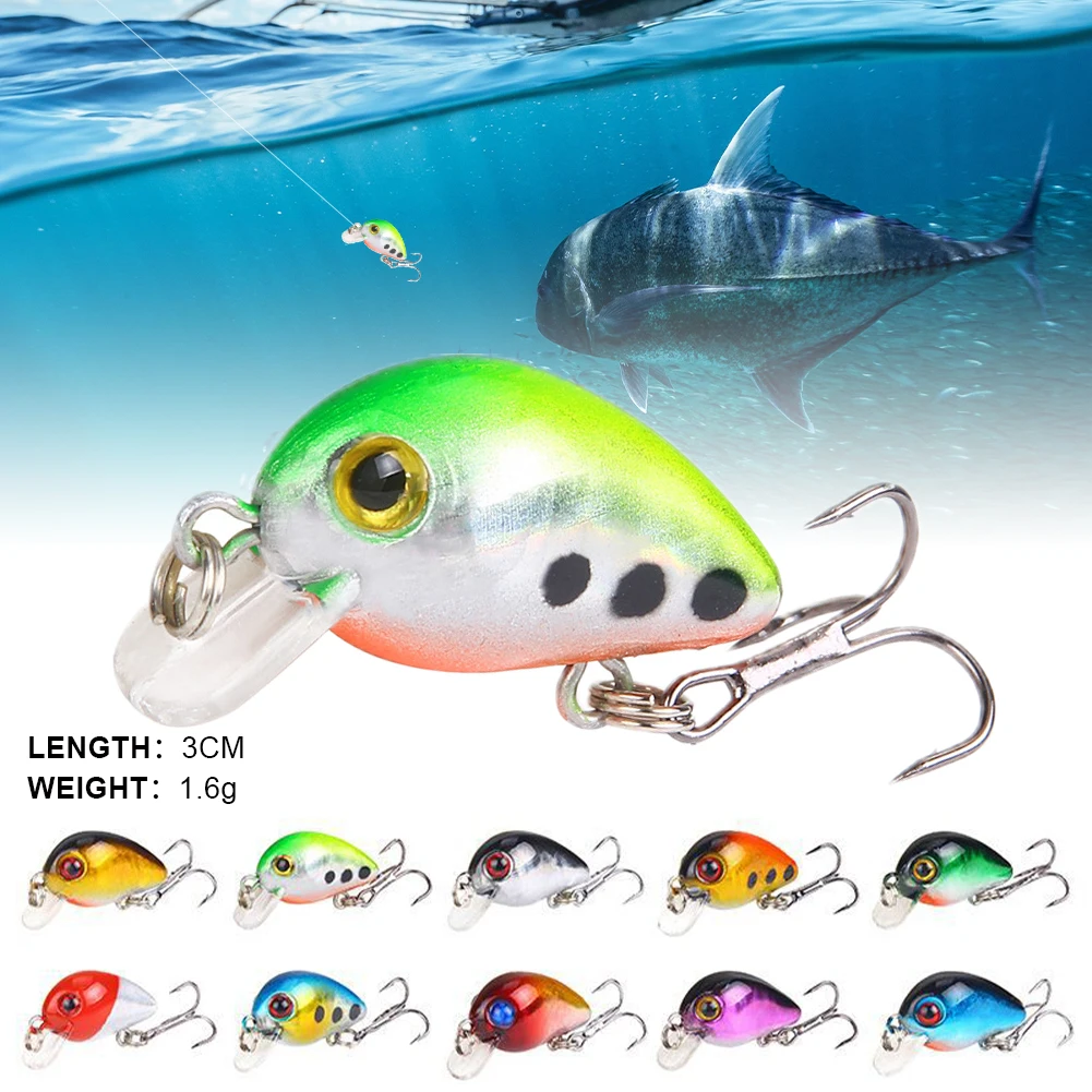 Mini Wobblers Bass Fishing Lures Artificial Micro Fish Hard Bait ABS Body 3D Fisheye Fishing Tackle Accessories
Mini Wobblers Bass Fishing Lures Artificial Micro Fish Hard Bait ABS Body 3D Fisheye Fishing Tackle Accessories
